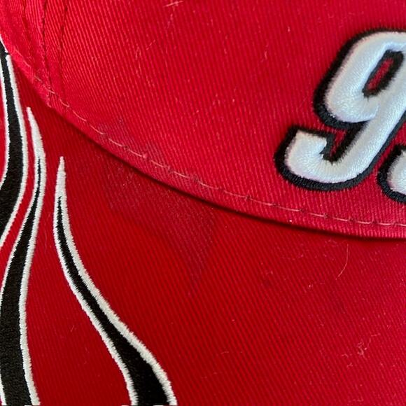 Vintage 90s Dale Earnhardt Roush Racing Red Adjustable Visor - Picture 7 of 7